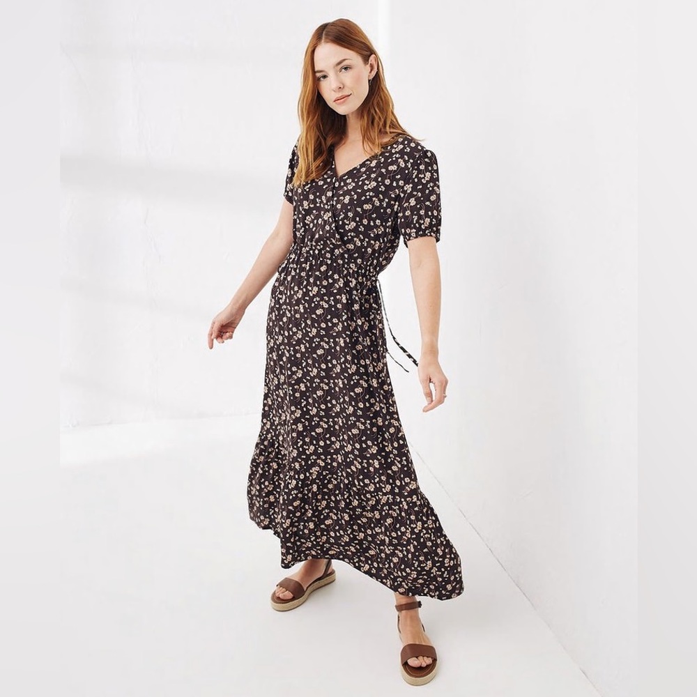 Fatface Wrap Front floral maxi dress